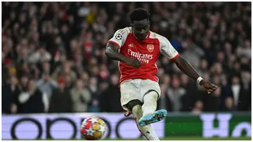 Bukayo Saka scored in the penalty shootout against Porto on Tuesday, March 12.