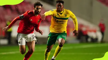 FC Paco de Ferreira's Luther Singh against SL Benfica