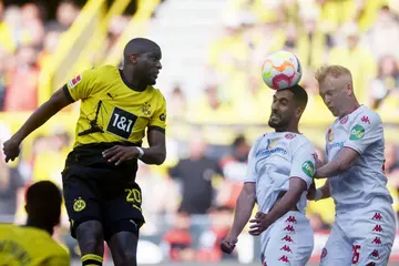 Borussia's Emam Ashouk playing against Mainz