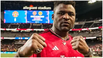 Francis Ngannou has openly showerd his admiration of Man United. Photo: Franci Ngannou.