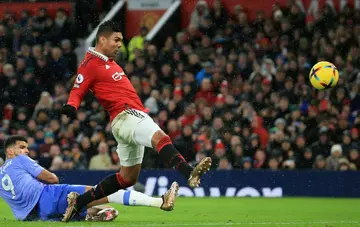 Casemiro scores for Manchester United against Bournemouth