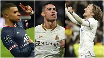 Cristiano Ronaldo, Luka Modric, Kylian Mbappe, hattrick