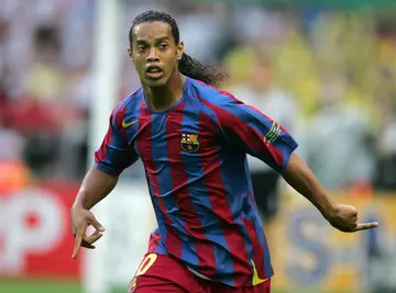 Ronaldinho during the Champions League Final against Arsenal