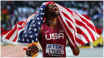 Noah Lyles, 100m final, budapest, world athletics championships. 