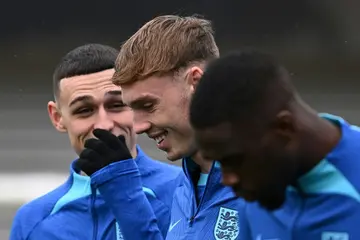 Chelsea's Cole Palmer (centre) is in the England squad for the first time