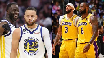 Steph Curry, LeBron James, Golden State Warriors, Los Angeles Lakers, Anthony Davis, Klay Thompson, Draymond Green, Jordan Poole, D'Angelo Russell, NBA, NBA Playoffs