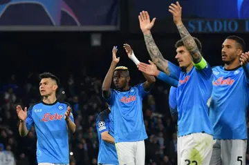 Napoli joined AC Milan and Inter Milan in reaching the Champions League quarter-finals