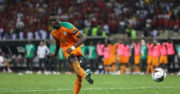 Eric Bailly of Côte d'Ivoire team during penalty shot at the Africa Cup of Nations Cameron 2021 round of 16 football match between Côte d'Ivoire and Egypt at Stade de Japoma in Douala on January 26, 2022. (Photo by Ayman Aref/NurPhoto via Getty Images)