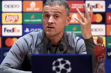 Paris Saint-Germain's Spanish head coach Luis Enrique