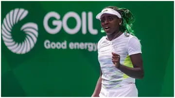 Kenya's tennis prodigy, Angella Okutoyi, has secured her ticket to the African Games women's singles tennis final. Photo: @Okutoyiangella2. 