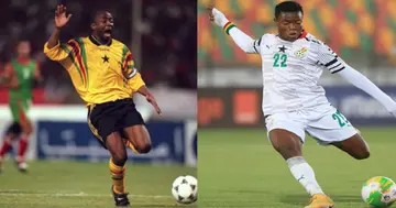 Fatawu Issahaku and Abedi Pele. SOURCE: Twitter/ @ghafaofficial