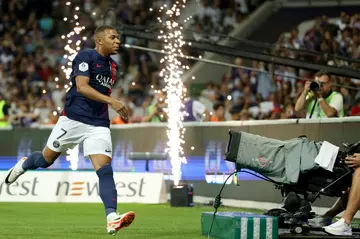 Back with a bang: Kylian Mbappe scored minutes into his PSG return against Toulouse