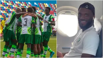 Busted: Super Eagles star caught on camera putting his hand inside his boxer