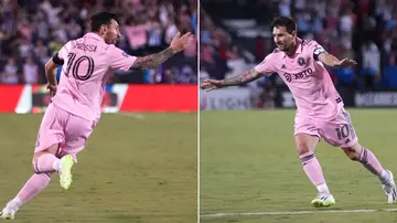 Lionel Messi free kick celebration