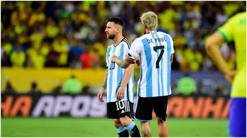 Rodrigo De Paul, Lionel Messi, Argentina, Brazil, FIFA World Cup qualifier, CONMEBOL, Maracana Stadium, Rio de Janeiro.