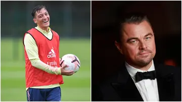 Mesut Ozil bantered Leonardo DiCaprio