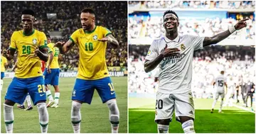 Neymar, Vinicius Jr, Samba style, dance, Real Madrid, Brazil