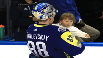 Andrei Vasilevskiy and his son
