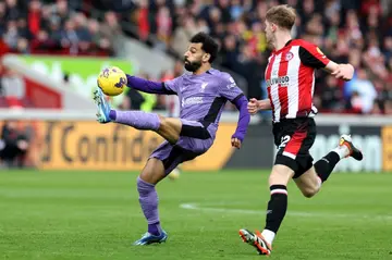 Liverpool's Mohamed Salah scored on his return against Brentford