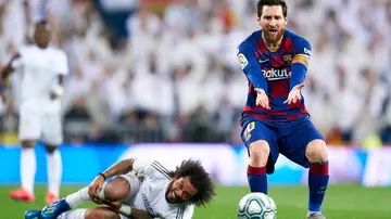 Lionel Messi, El Clasico, Marcelo, Barcelona, Real Madrid, angry