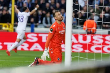 Breakthrough: Belgian goalkeeper Simon Mignolet reacts after conceding Fiorentina's late goal