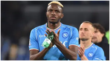 applauds fans at the end of the Serie A match between SSC Napoli and FC Torino. Photo: Franco Romano.