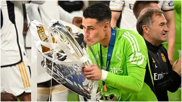 Kepa Arrizabalaga, Real Madrid, Borussia Dortmund, UEFA Champions League, Wembley Stadium, London, England.