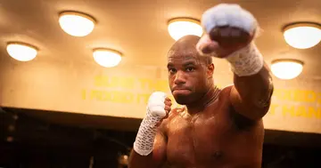 Daniel Dubois preparing for a fight.