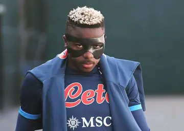Top Nigerian striker given new protective mask after nasty facial injury