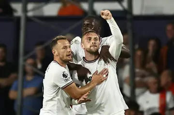 Jarrod Bowen (right) struck to send West Ham top of the Premier League