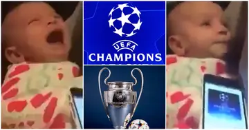 baby, dad, father, Champions League