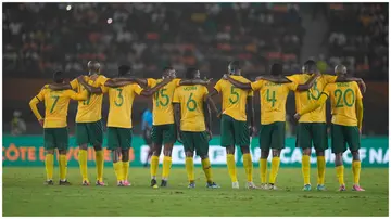 South Africa during the AFCON 2023 third-place playoff against DR Congo at Stade Felix Houphouet Boigny on February 10, 2024. Photo: Ulrik Pedersen.