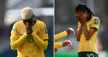 Banyana players during the game against Argentina.