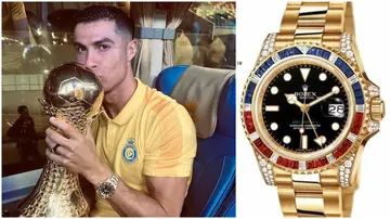 Cristiano Ronaldo, Rolex GMT watch, 18k yellow gold, Al-Nassr, Al-Hilal, Arab Cup, Luis Castro, Sadio Mane, message