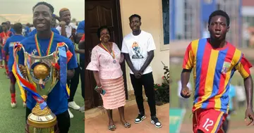 Hearts of Oak defender William Dankyi shares GPL medal with lovely mother