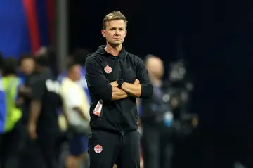 Canada coach Jesse Marsch watches his players from the touchline in their Copa America clash with Argentina