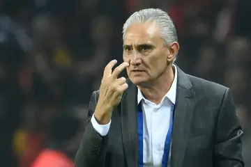 Brazil coach Tite, pictured in September 2022 during a friendly victory over Tunisia in Paris, has a 75 percent winning record for the Selecao