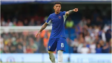 Enzo Fernandez in action during the Premier League match between Chelsea FC and Liverpool FC at Stamford Bridge. Photo by James Gill.