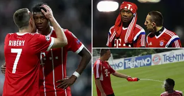 Best, Bromance, Football, Video of Franck Ribery, Slapping, David Alaba, Chased, Sport, World, Soccer, Football