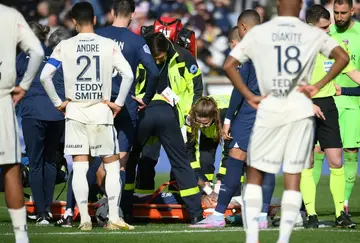 Neymar had to come off on a stretcher during PSG's win over Lille after injuring his ankle