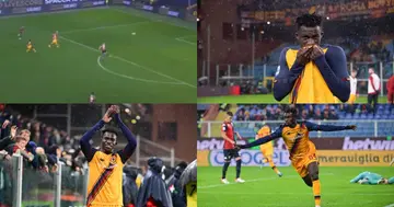 Afena Gyan scores for AS Roma. SOURCE: Twitter/ @OfficialASRoma