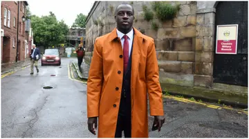 Benjamin Mendy leaves Chester Crown Court having been found not guilty. Photo by Peter Powell.