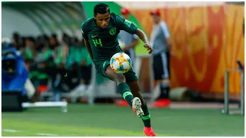Kaizer Chiefs are reportedly eyeing move for Nigerian international Kingsley Michael this summer. Photo: TF-Images.