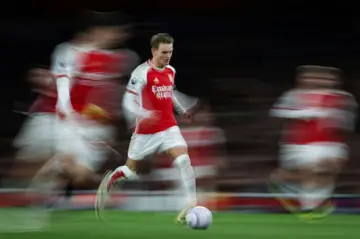 Arsenal captain Martin Odegaard opened the scoring against Luton at the Emirates
