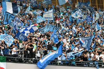 Napoli fans cheered with joy after Inter beat Lazio