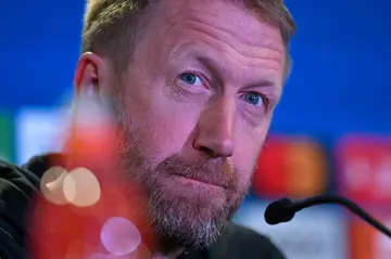 Chelsea manager Graham Potter speaks at a press conference on the eve of his side's Champions League game against Borussia Dortmund