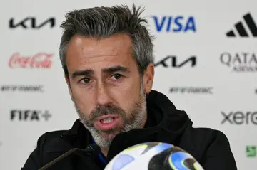 Spain coach Jorge Vilda speaking to press in Auckland on Friday