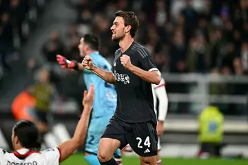 Daniele Rugani's scrappy goal sent Juventus top of Serie A