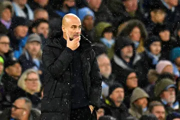 Manchester City manager Pep Guardiola saw his English champions held to a 1-1 draw by Premier League strugglers Everton