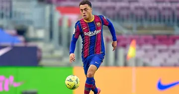 Sergino Dest during the La Liga match between Barcelona and Celta played at Camp Nou Stadium on May 16, 2021. Photo: by Pressinphoto.